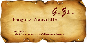 Gangetz Zseraldin névjegykártya